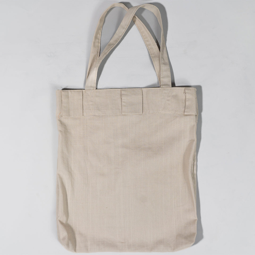 Rung Mirror Tassel Tote – Upcycled IKEA Curtain