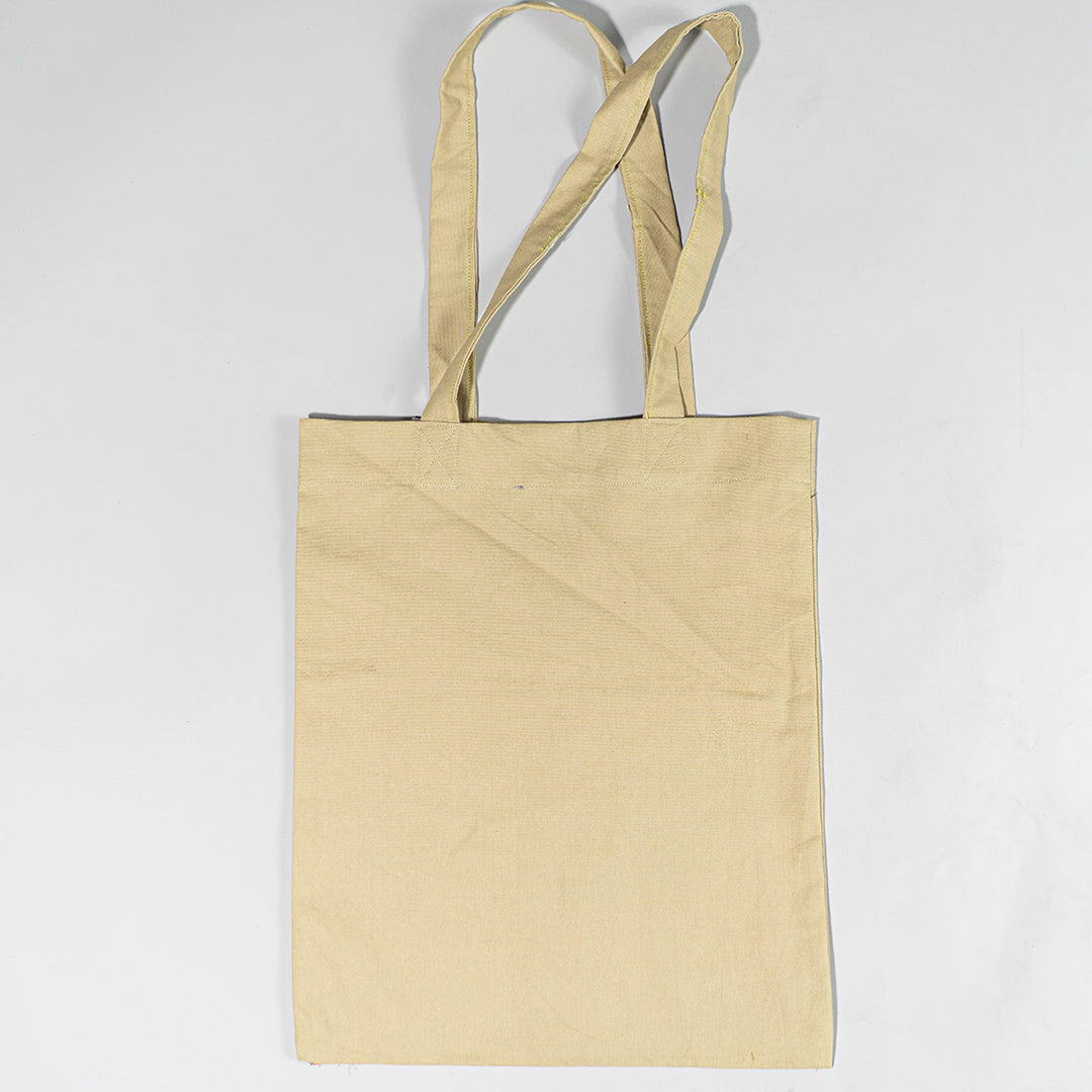 Rangrez Canvas Tote Bag with Banarsi Appliqué