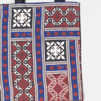 Sufi Ajrak Tote – Reinforced Cotton Canvas