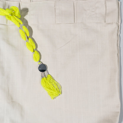 Bijli Truck Tassel Tote – Upcycled Curtain Fabric