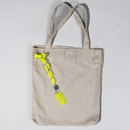 Bijli Truck Tassel Tote – Upcycled Curtain Fabric