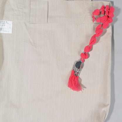 Rung Mirror Tassel Tote – Upcycled IKEA Curtain