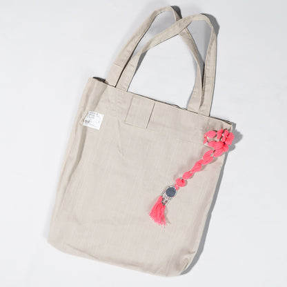 Rung Mirror Tassel Tote – Upcycled IKEA Curtain