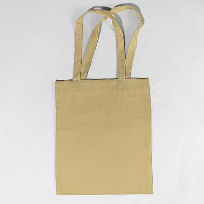 Sabza Canvas Tote Bag with Floral Appliqué