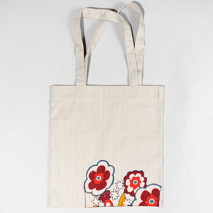 Aangan Appliqué Tote Bag – Upcycled Curtain Edition