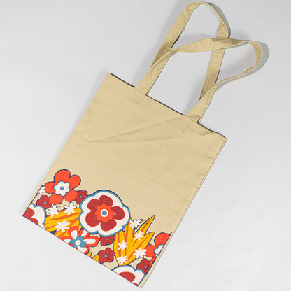 Bahaar Canvas Tote Bag with Appliqué