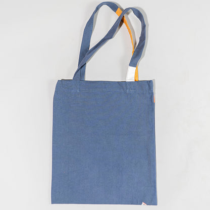 Resha Canvas Tote Bag with Appliqué Lines