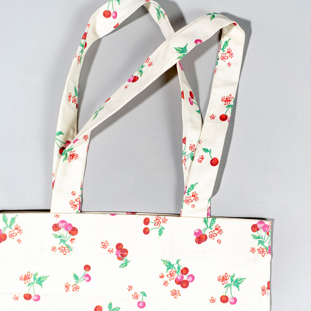 Cherry Pickin’ Tote – Printed Canvas