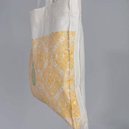 Zardgul Blockprint Capacity Canvas Tote Bag