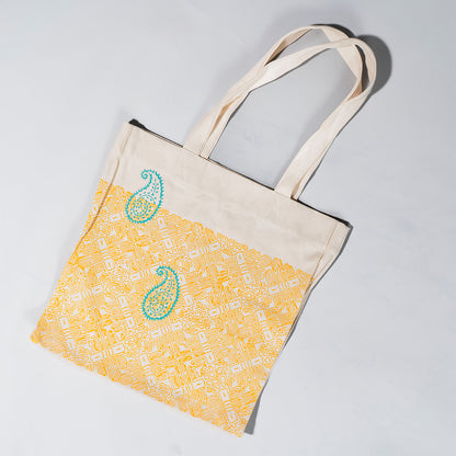 Zardgul Blockprint Capacity Canvas Tote Bag