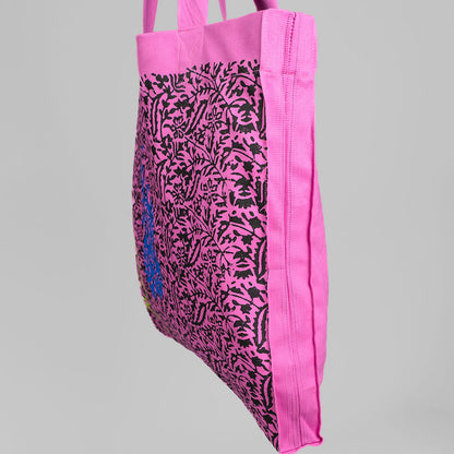 Kaari Blockprint Capacity Canvas Tote Bag