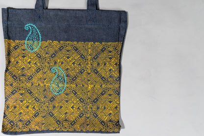 Nazaakat Blockprint Capacity Canvas Tote Bag