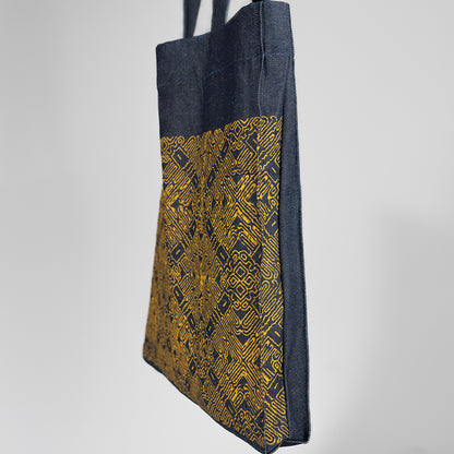 Nazaakat Blockprint Capacity Canvas Tote Bag