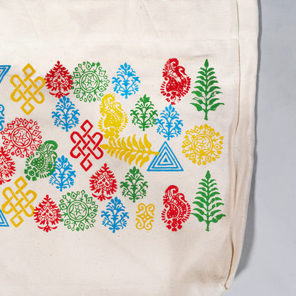 Rangrez Blockprint Max-Capacity Canvas Tote Bag