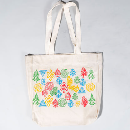 Rangrez Blockprint Max-Capacity Canvas Tote Bag