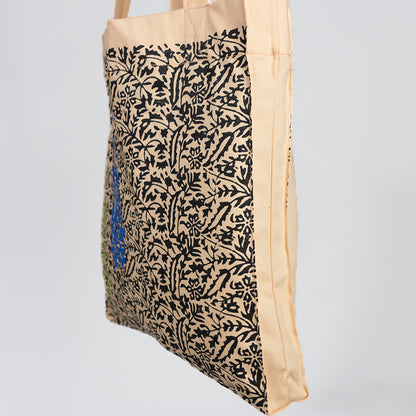 Sehar Blockprint Capacity Canvas Tote Bag