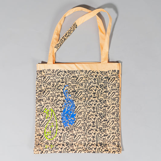 Sehar Blockprint Capacity Canvas Tote Bag